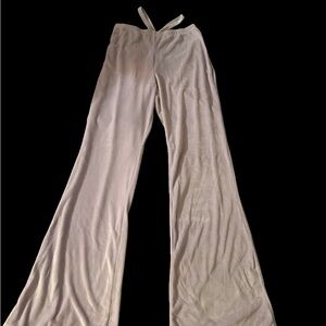 Cream Wide-Leg Pants